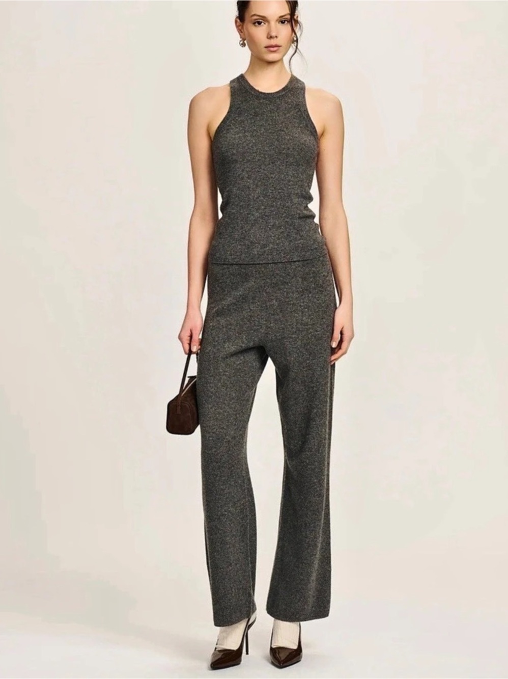 Naadam Signature Cashmere Straight Leg Pant granite lrg taking off posh 9/26!